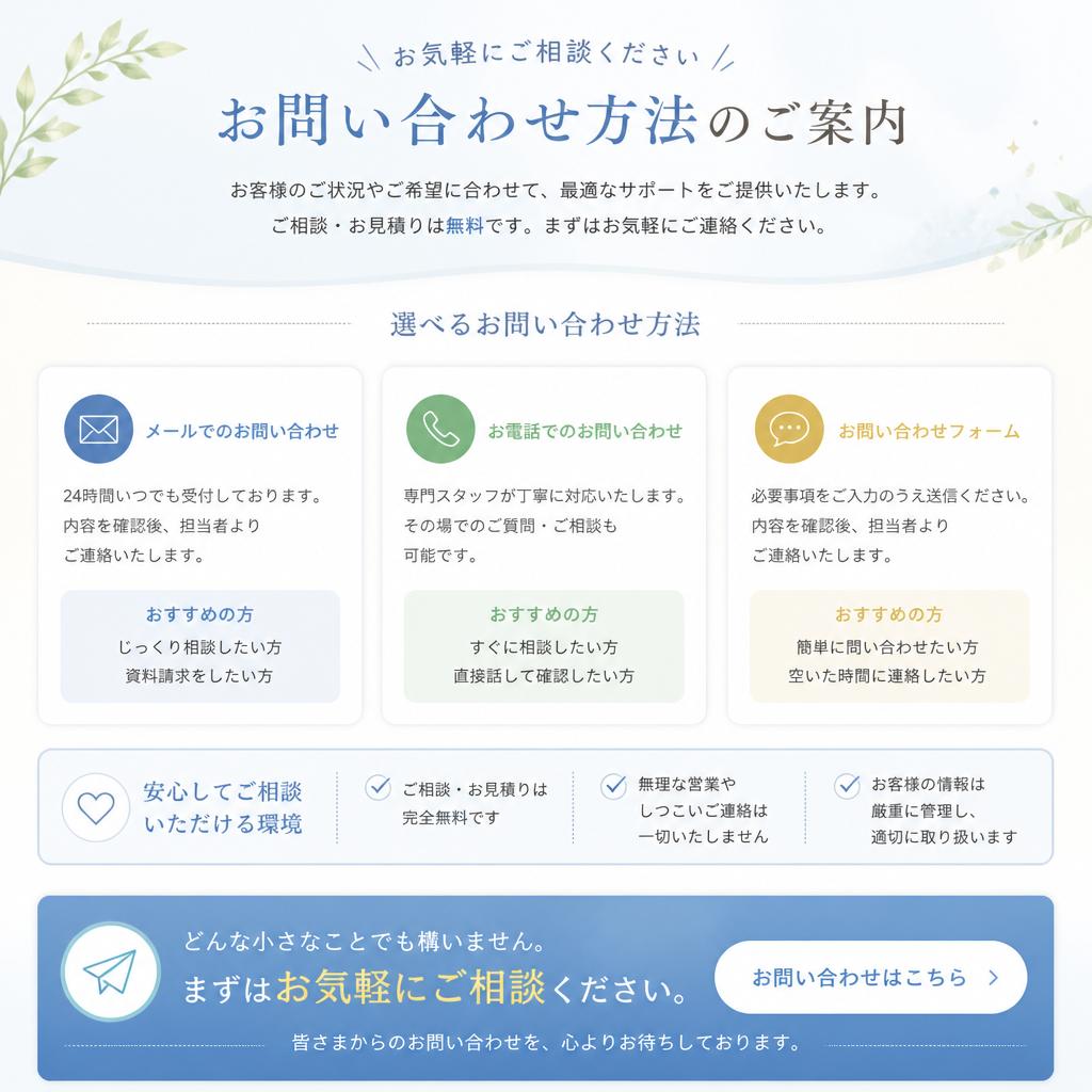 7. お問い合わせ・無料相談のご案内
