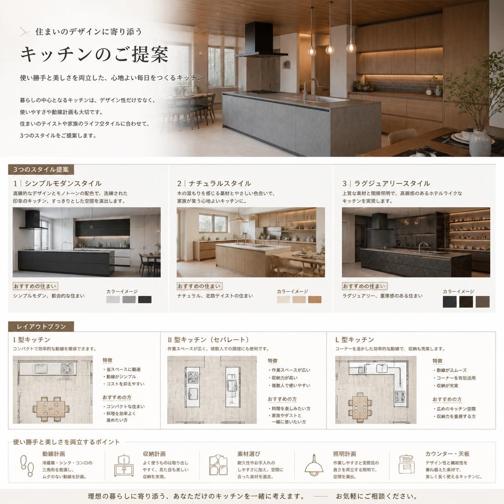 理想的なキッチンのデザイン