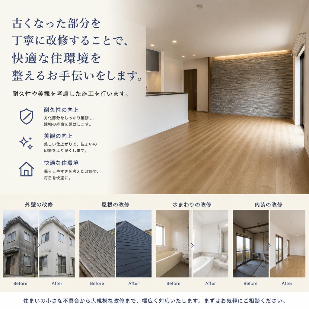 劣化した箇所の改修提案